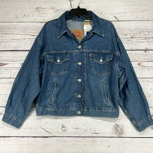 Levi’s Women’s Pajama Trucker Jacket M Blue